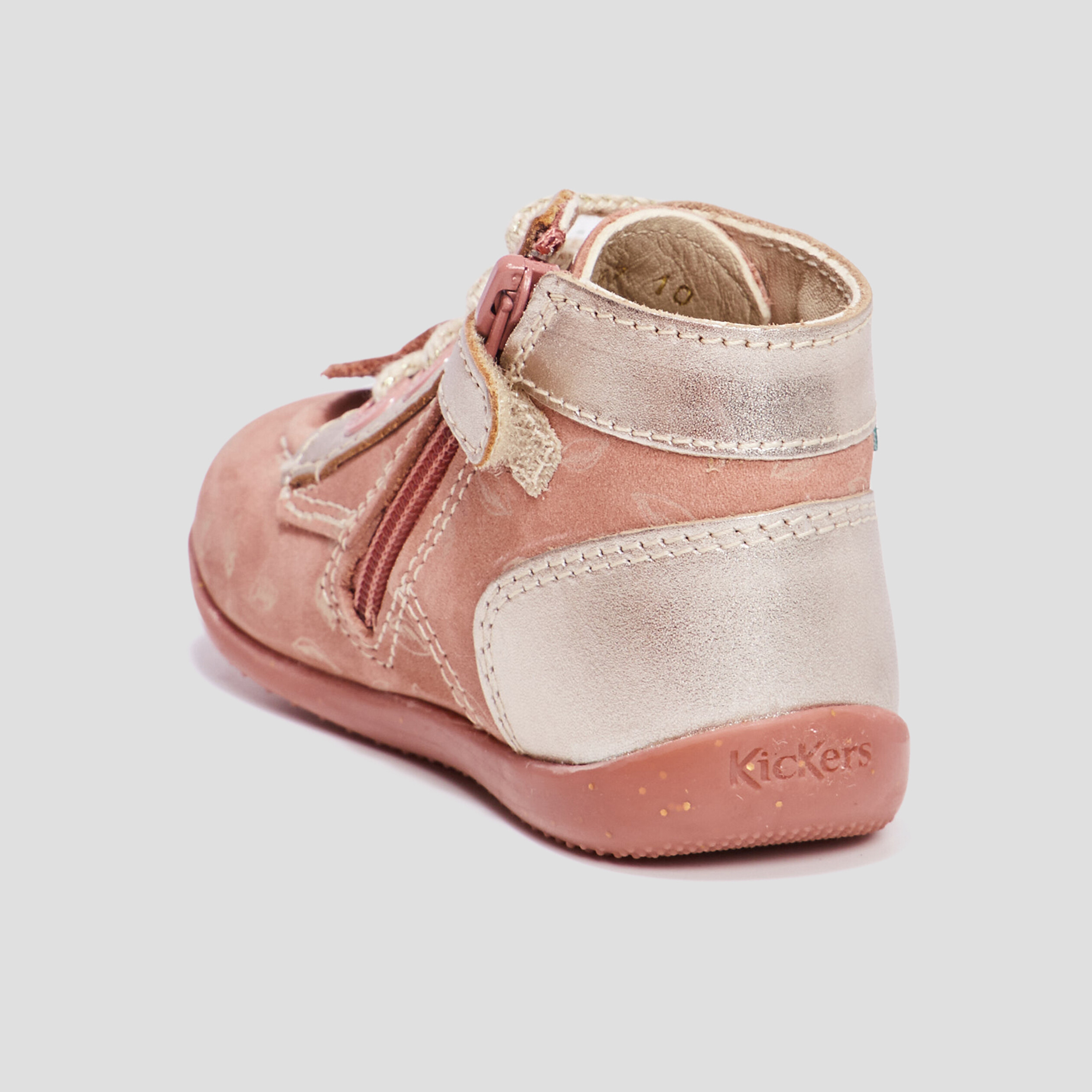 Bottillons en cuir Bonzip2 rose bébé fille | La Halle
