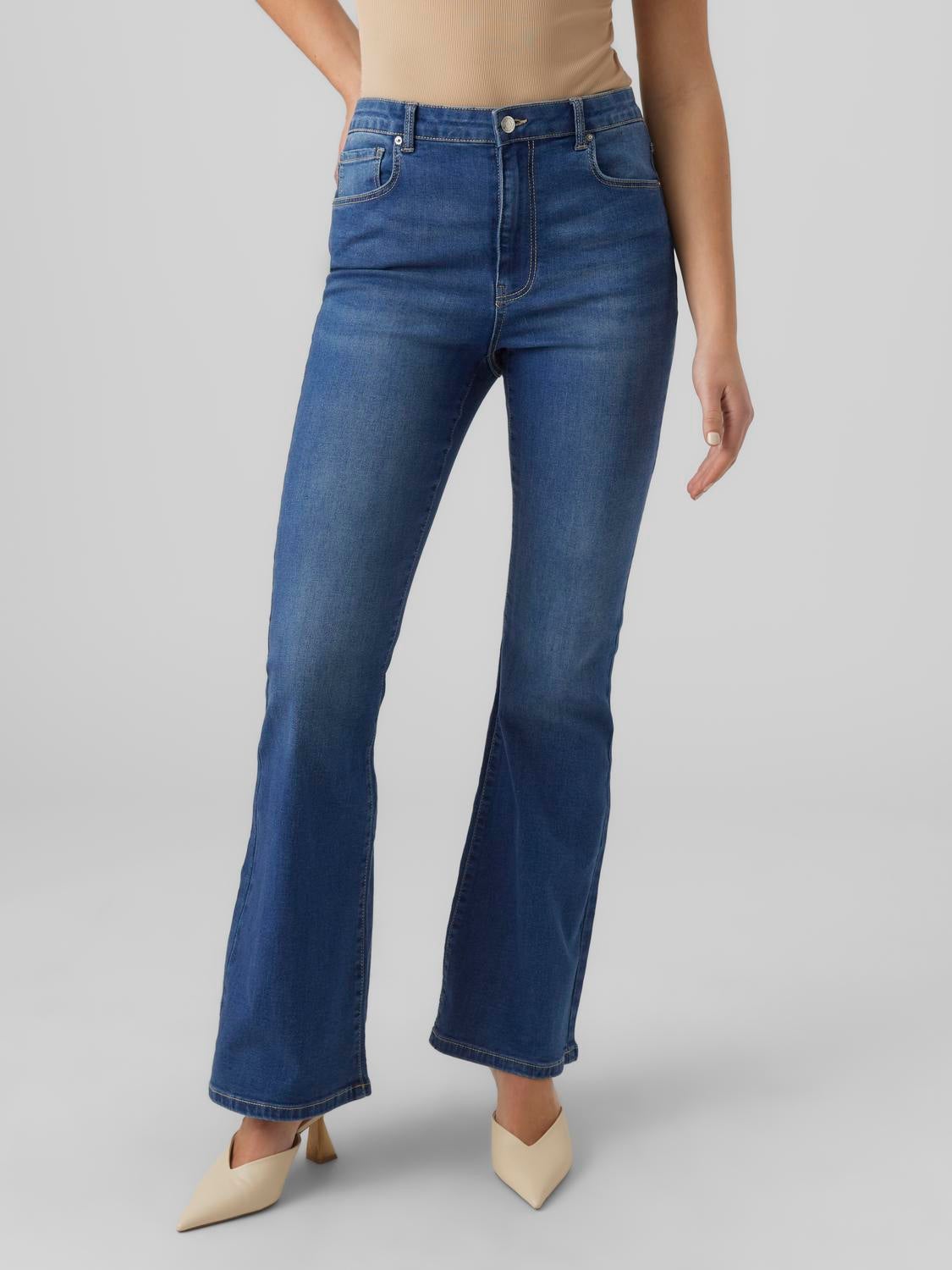 VMSELINA Hohe Taille Ausgestellt Jeans