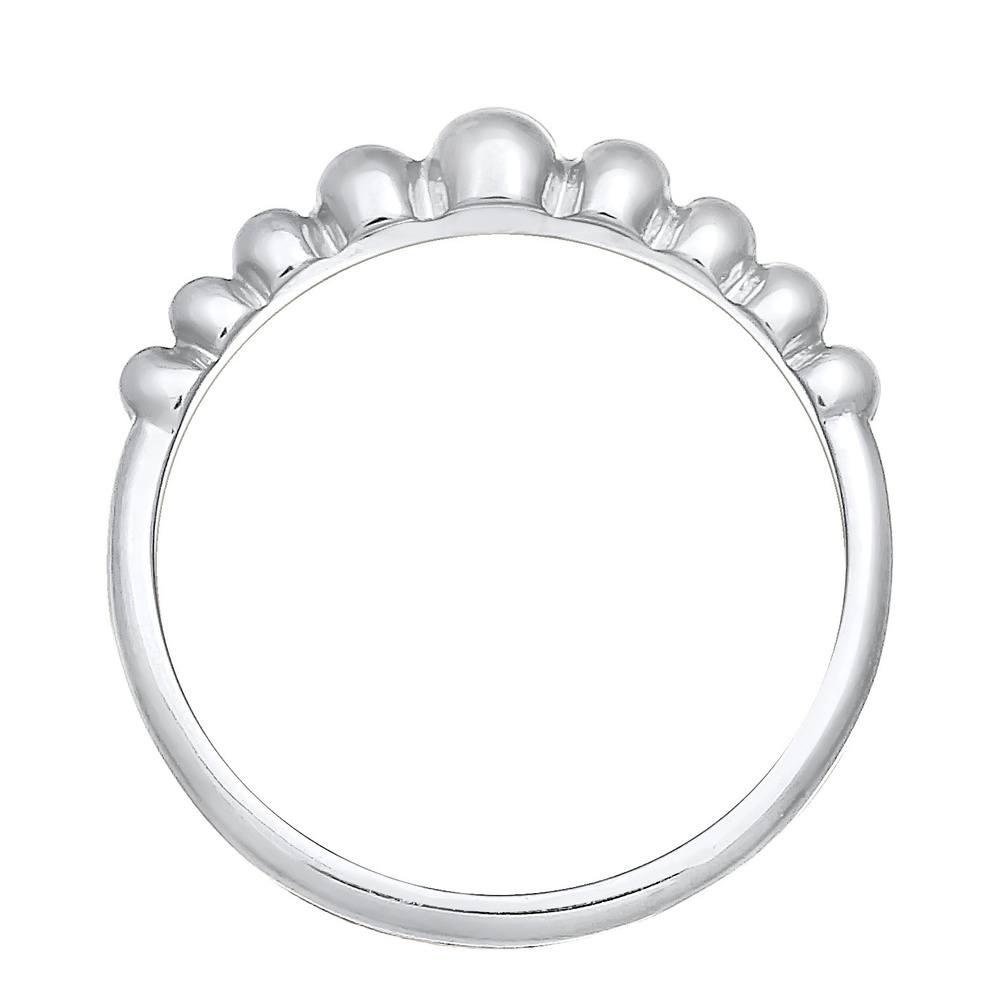 Elli Elli Bague Bague à empiler pour dames Boule à pois Optique Blogger Trend en argen Bague