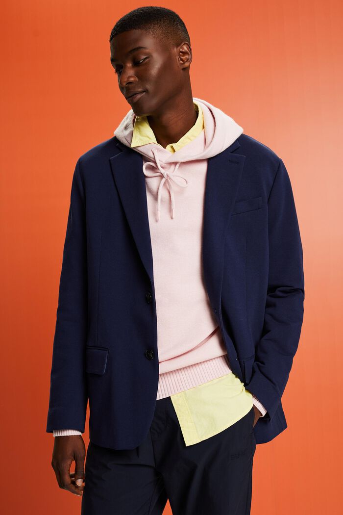 Einreihiger Jersey-Blazer