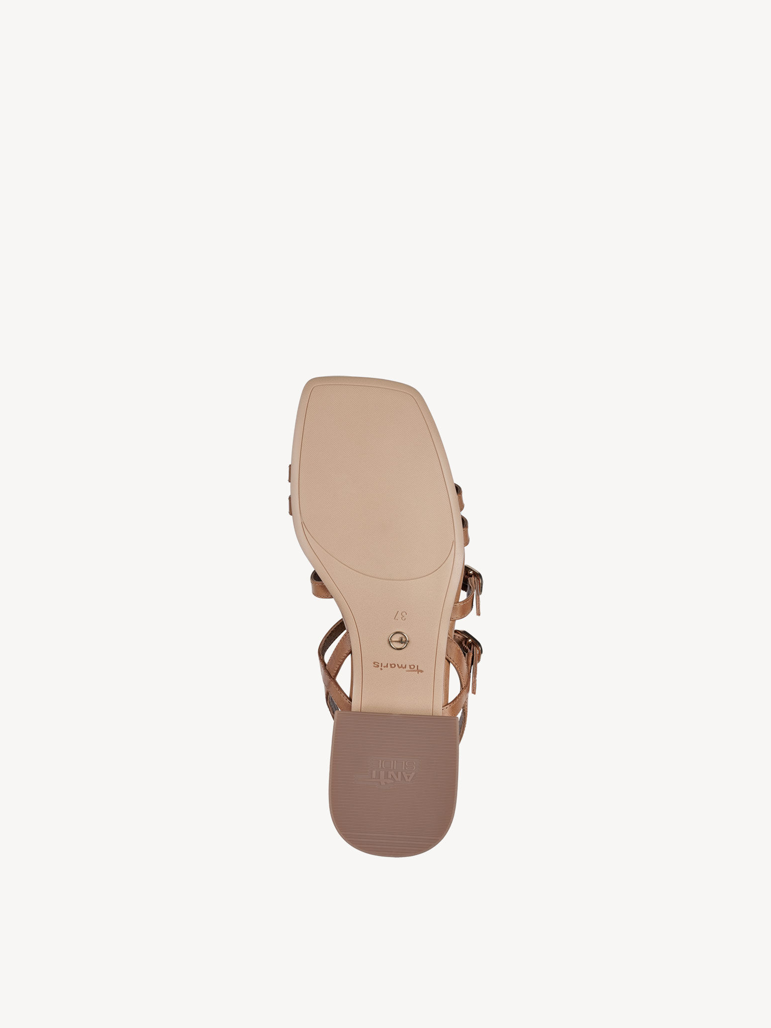 Sandale à talon en cuir - marron
