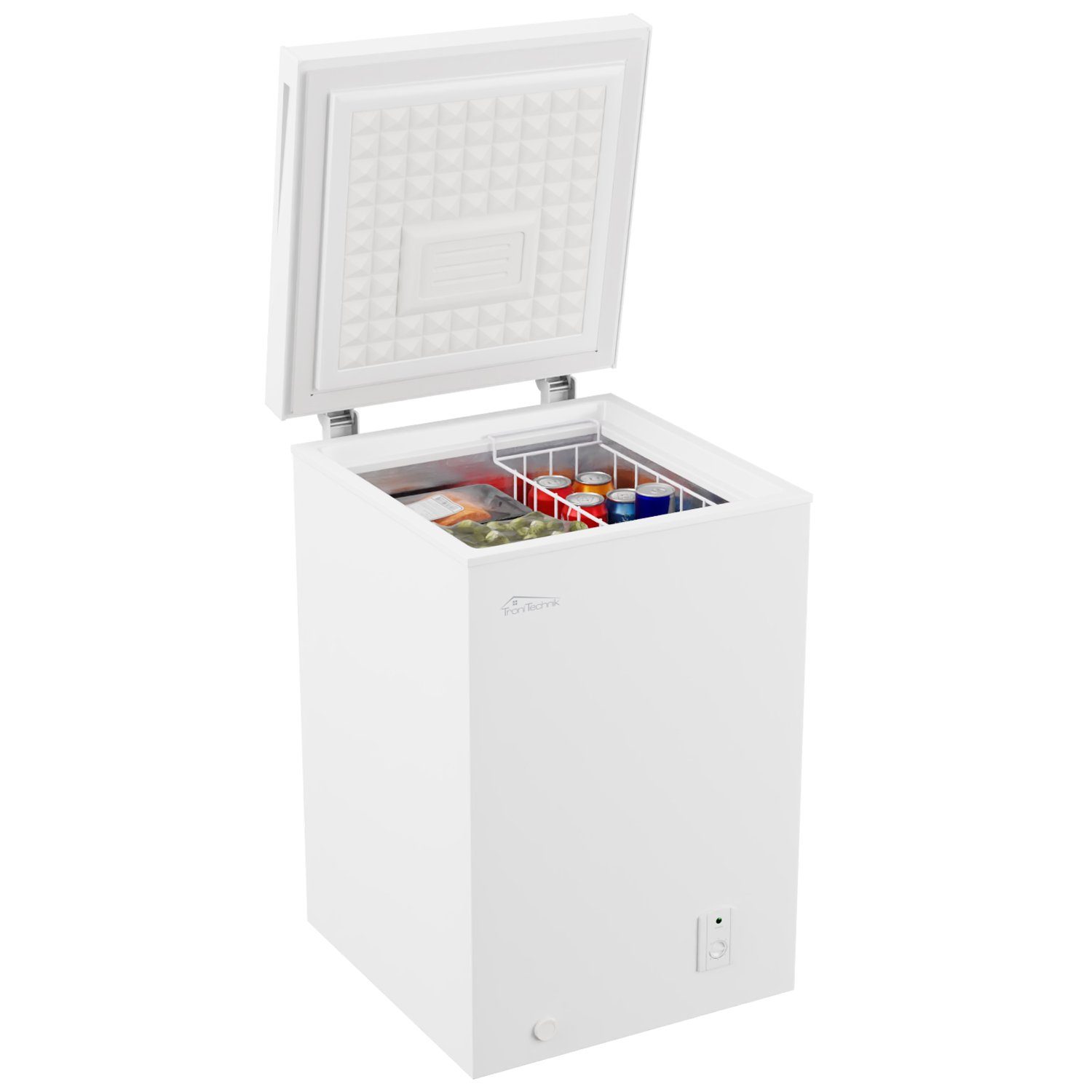 TroniTechnik Gefriertruhe BORGAR 110, 85 cm breit, 100 l, inkl. Einlegekorb, 100 Liter Volumen und Gefrierleistung von 4,5kg/h