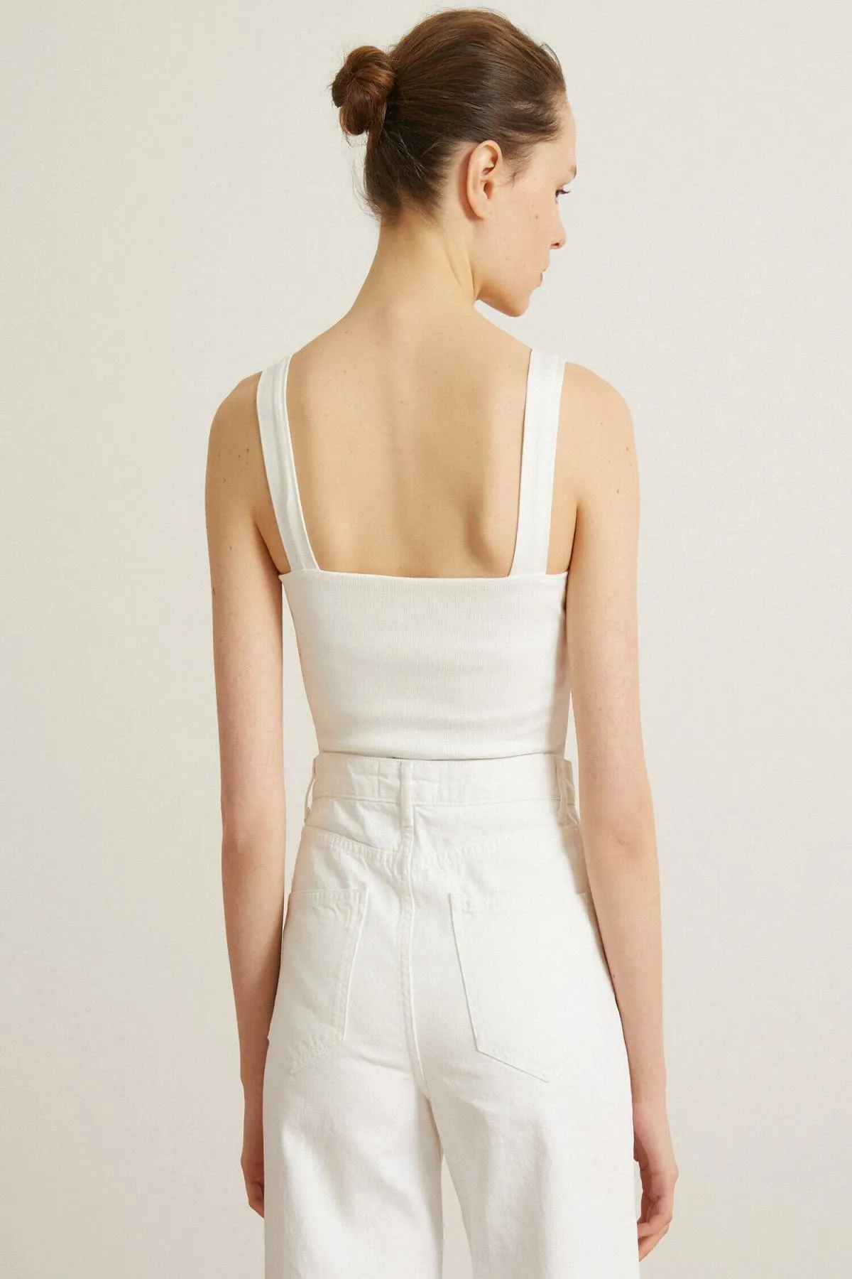 Koton  Weißes Tanktop für Damen 1YAK66450IK