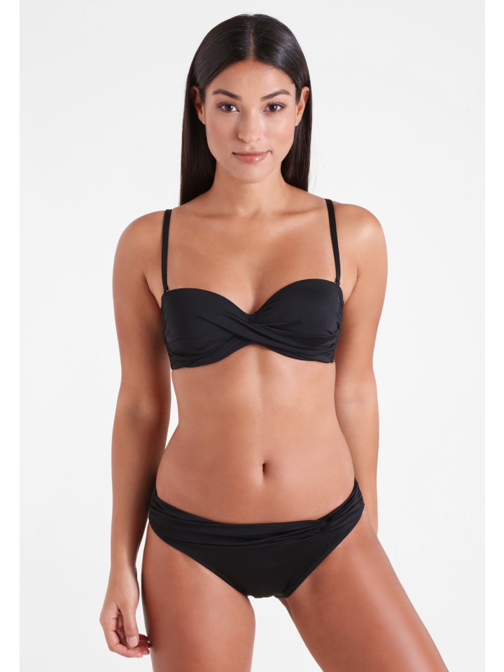 LASCANA Bügel-Bandeau-Bikini in schwarz günstig kaufen