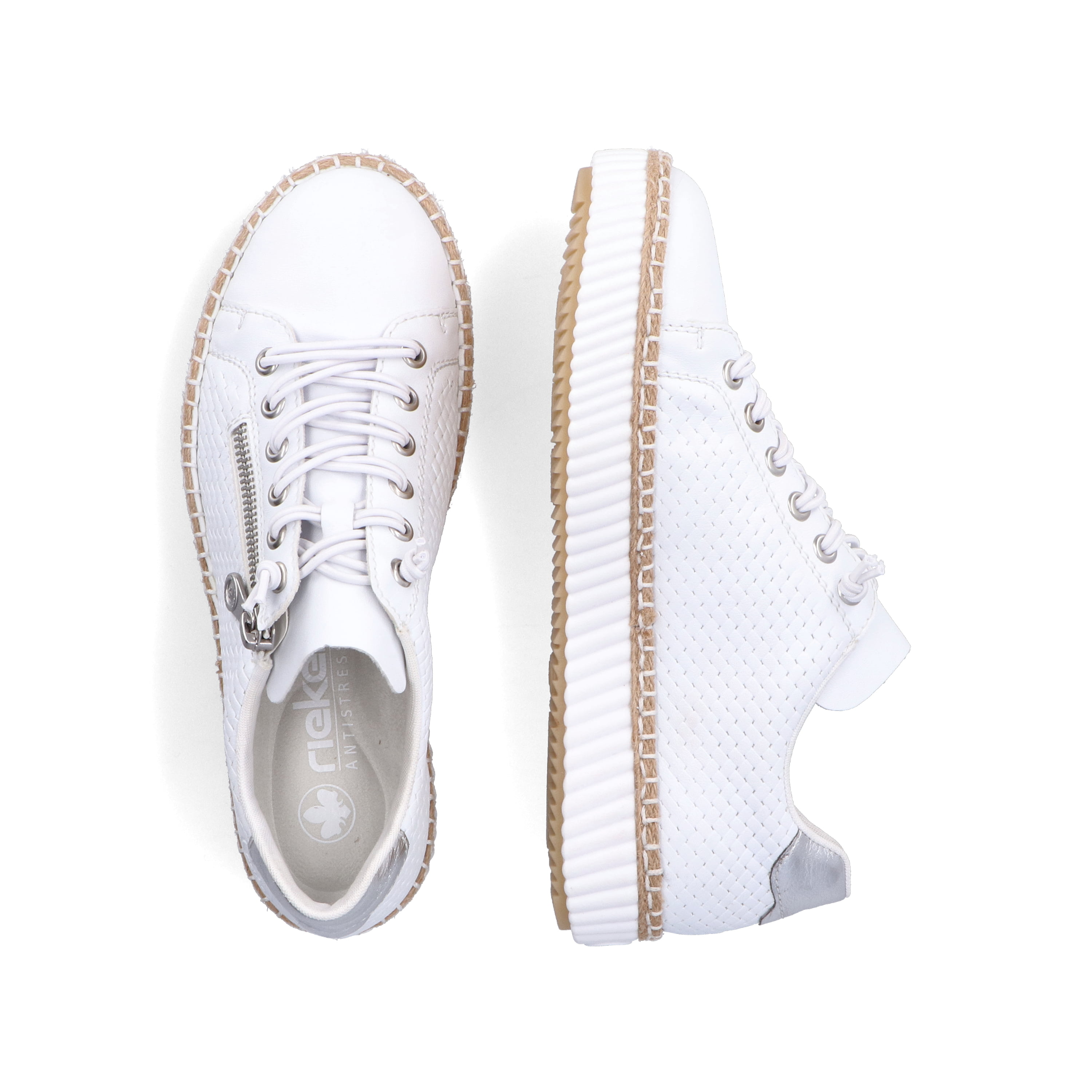 Rieker Damen Slipper schneeweiss
