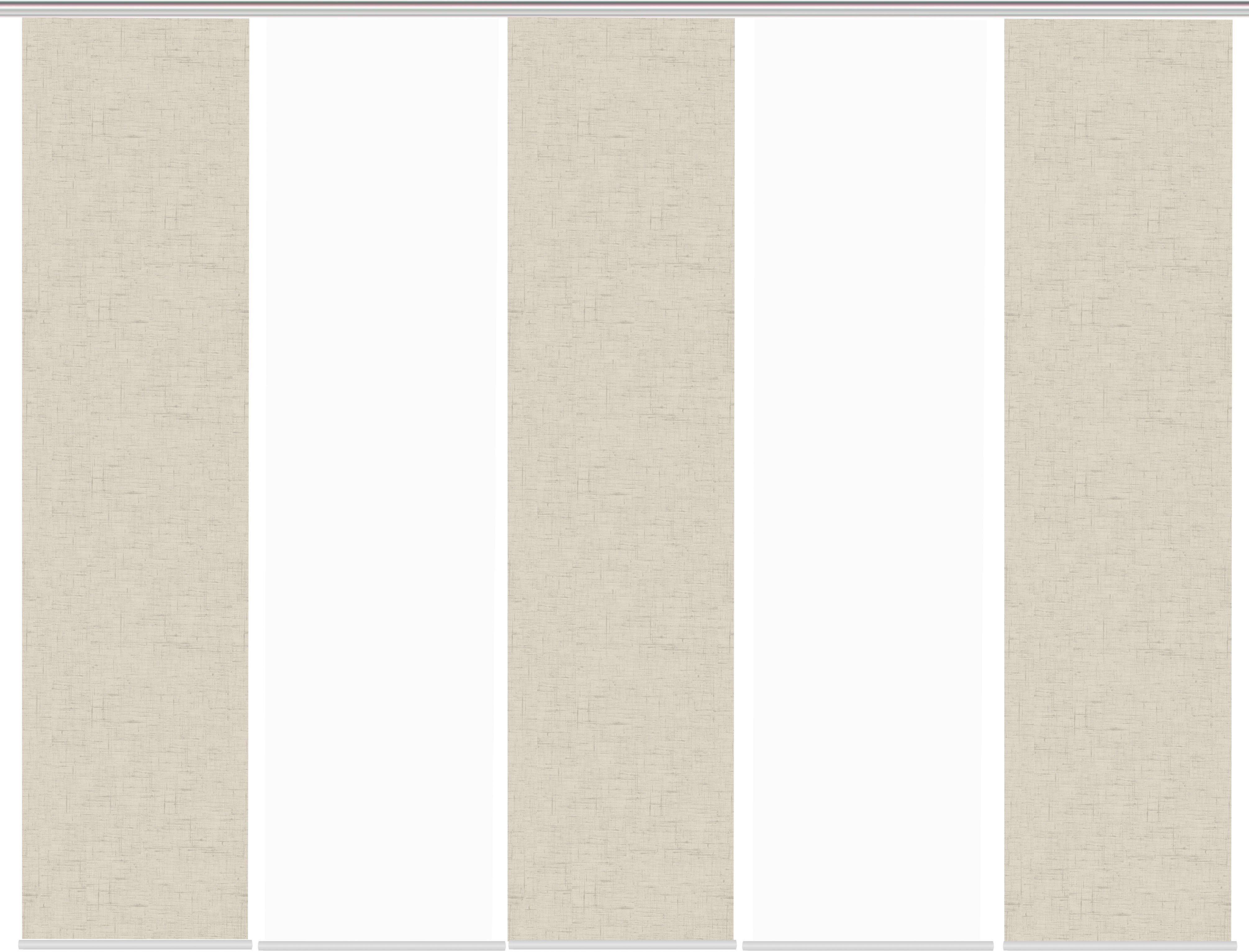 Schiebegardine PIVE 5er SET, HOME WOHNIDEEN, Paneelwagen (5 St), blickdicht, Schiebevorhang Digidruck 5er Set PIVE