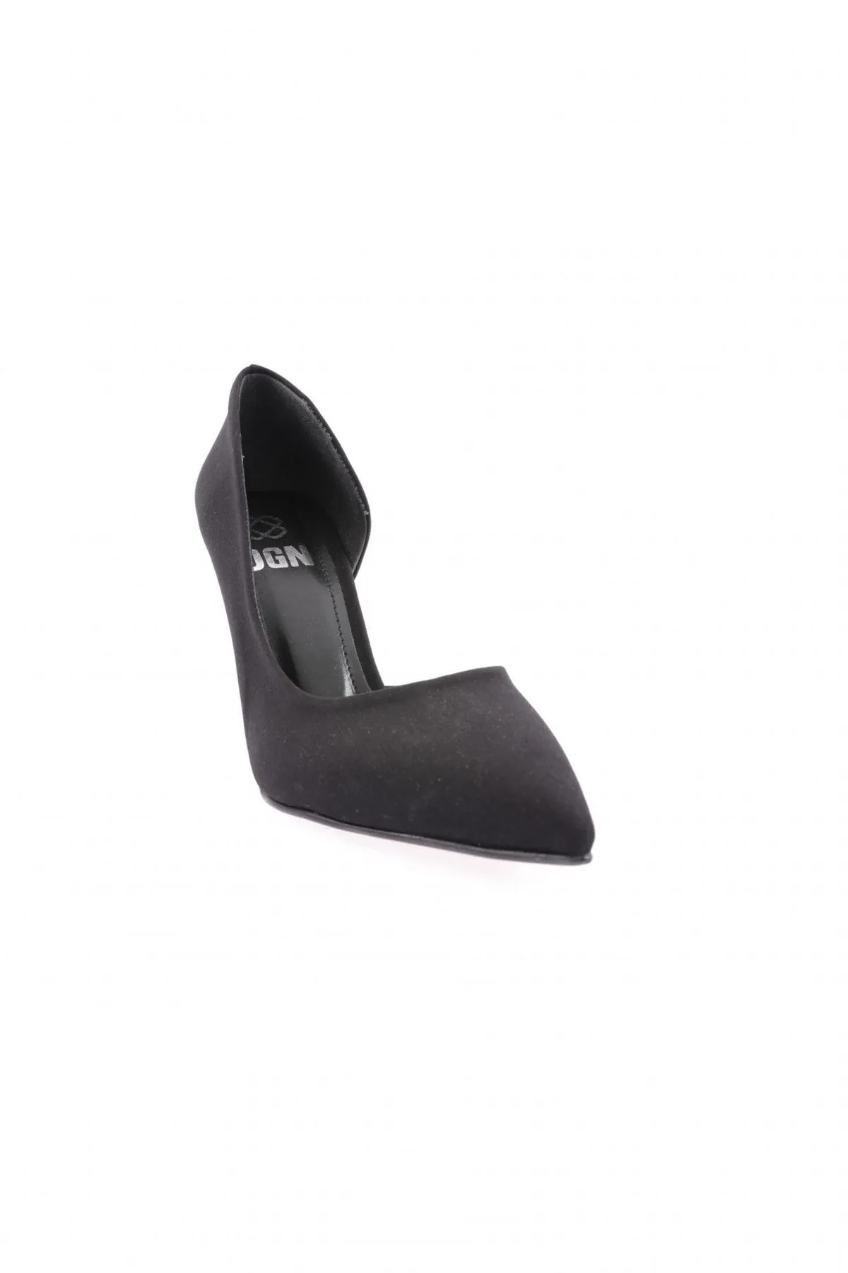 DGN  Schwarze Scuba-Schuhe für Damen mit dünnem Absatz - 1300-23y, spitze Zehenpartie