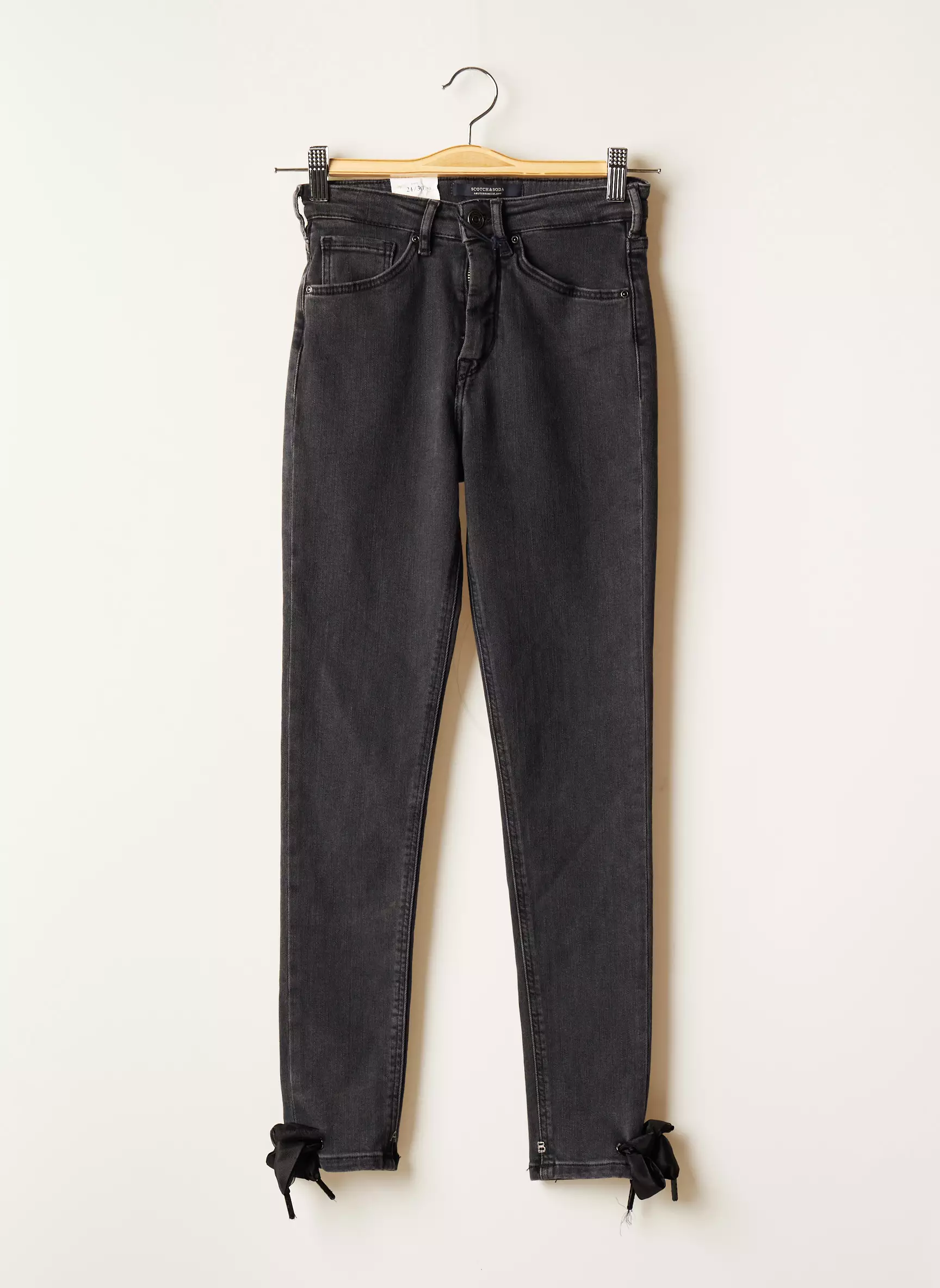 Scotch Soda Jeans Coupe Slim Femme couleur gris
