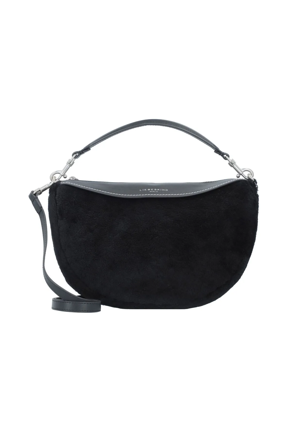 liebeskind  Shearling Handtasche Leder 28 cm