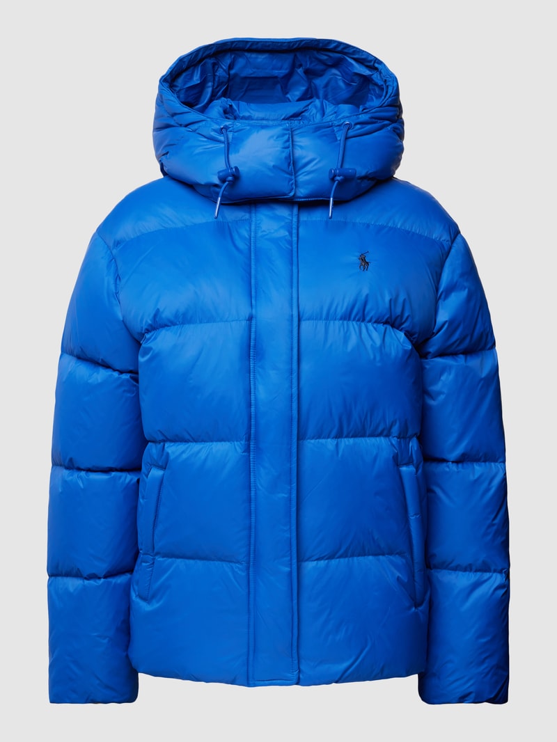 Steppjacke mit Stehkragen in royalblau