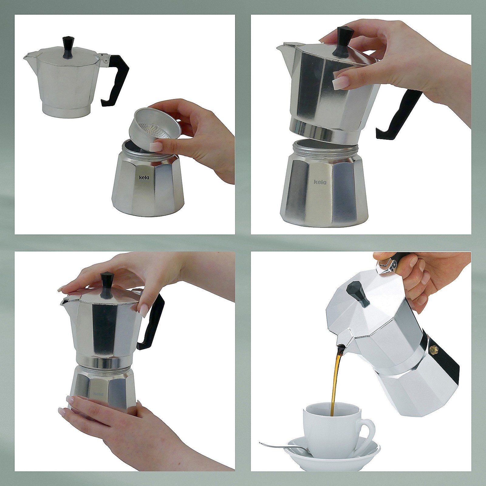kela Espressokocher Italia, für 3 Tassen