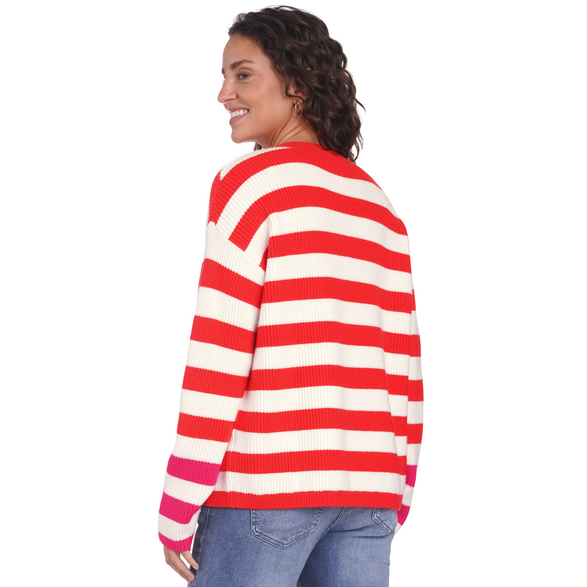 Damen Strickpullover gestreift