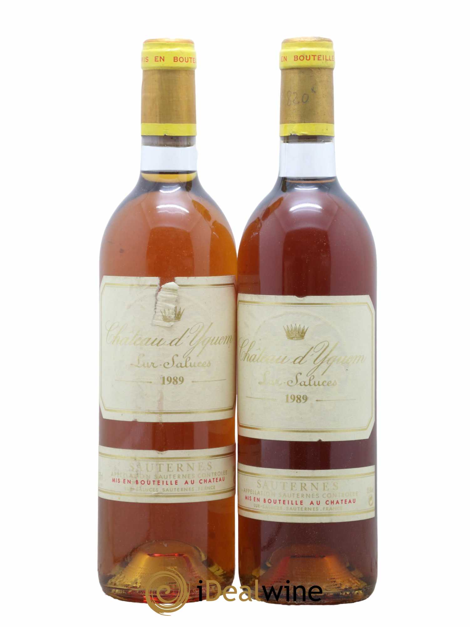 Château d'Yquem 1er Cru Classé Supérieur  1989 - Lot de 2 Bouteilles