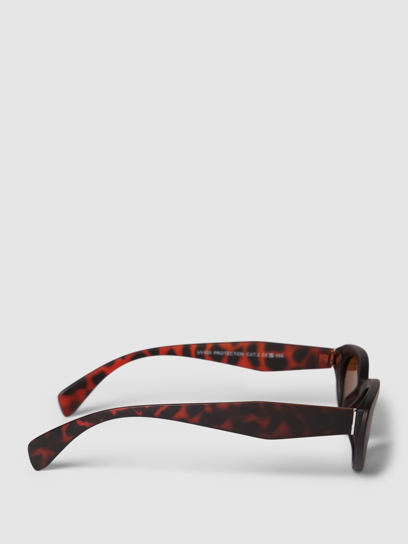 Sonnenbrille mit Animal-Print Modell 'Puerto Rico' in mittelbraun