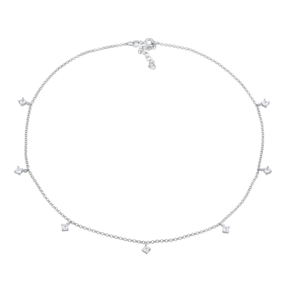 Elli Elli Collier Solitaire pour femmes avec cristaux de zirconium en argent sterling  collier