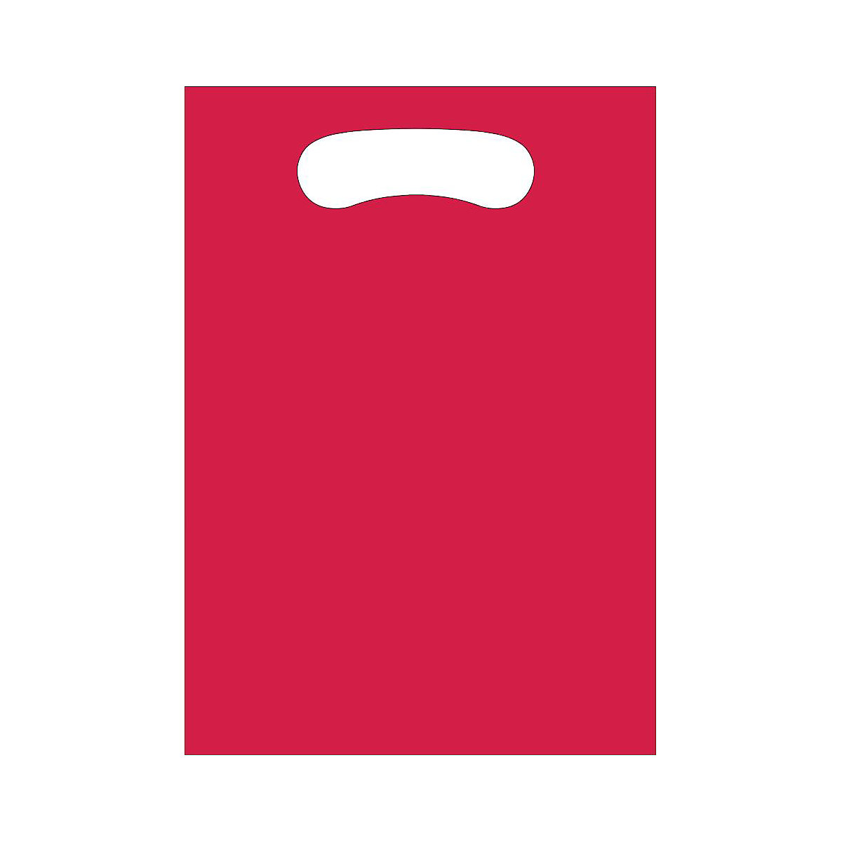 Geschenktüte Mitgebseltüte Rot, Kunststoff, 22 x 16 cm, 8 Stück