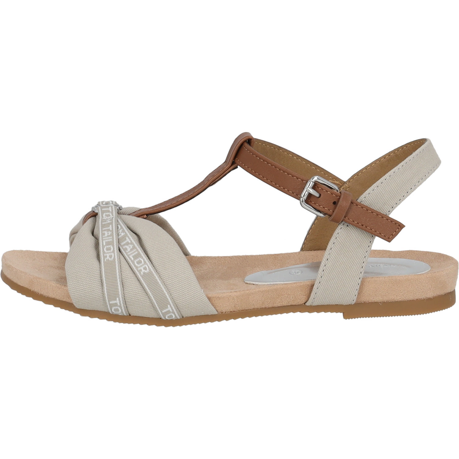 Tom Tailor 5390220008, Keilsandaletten, Damen, Beige