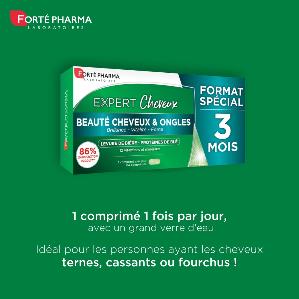 FORTE PHARMA Expert Cheveux 3en1 3mois Complément Alimentaire Cheveux