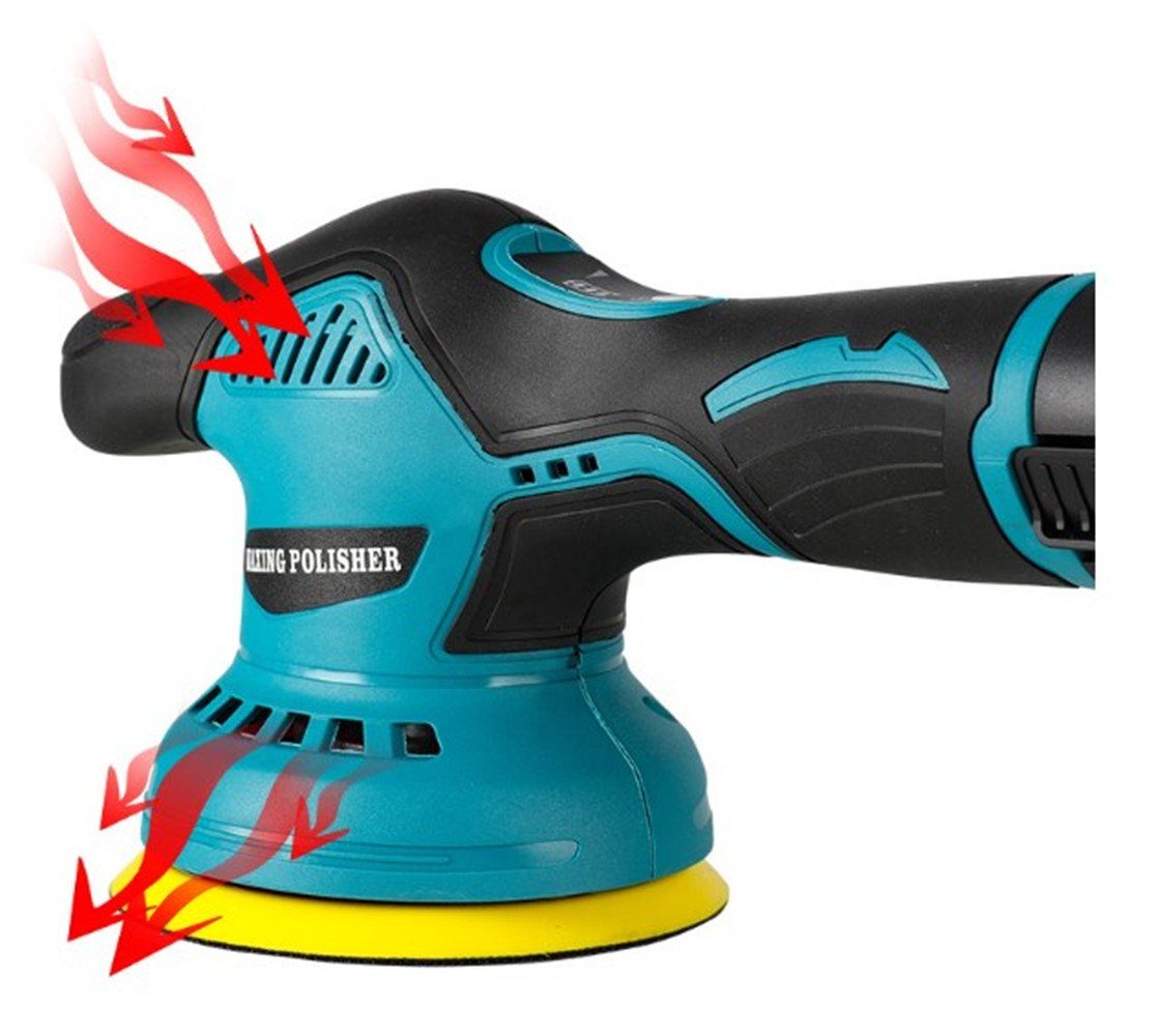 XDOVET Poliermaschine Auto Poliermaschine Set Polieraufsatz,Poliermaschine Kabellos, 2500 min. U/min, 8 Geschwindigkeiten 2500-5500rpm,Profi Kleine Poliermaschine