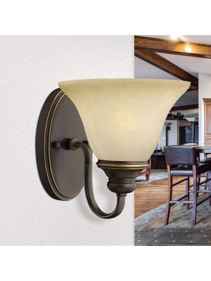 Licht-Erlebnisse Wandlampe in Bronze Antik Creme günstig kaufen onesize