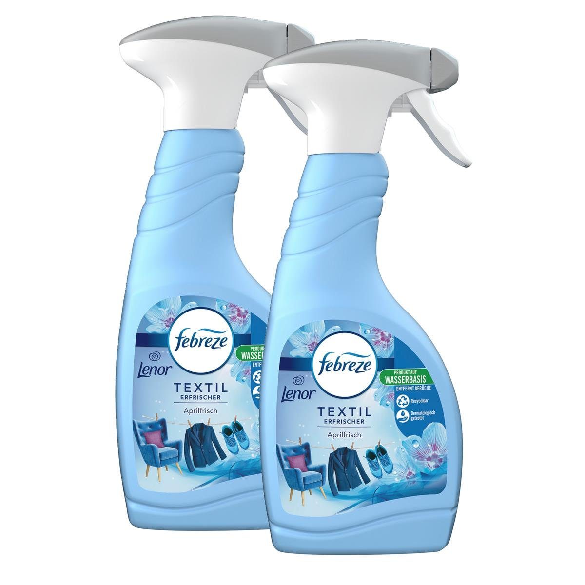 Febreze Raumduft Febreze Textilerfrischer Lenor Aprilfrisch 500ml - Textilspray (2er Pa