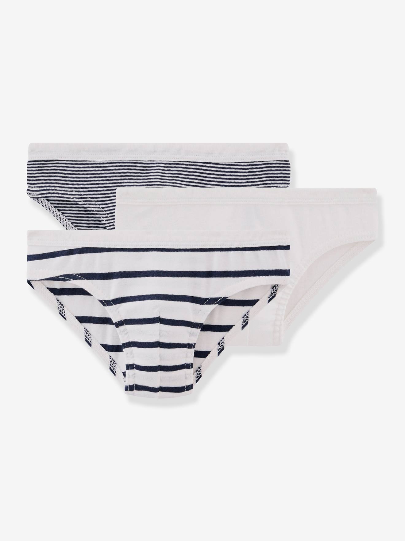 Lot de 3 slips PETIT BATEAU blanc