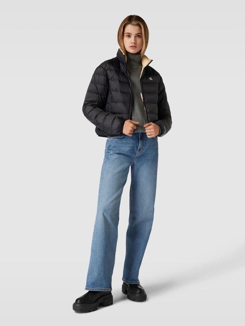 Steppjacke mit Label-Detail in black