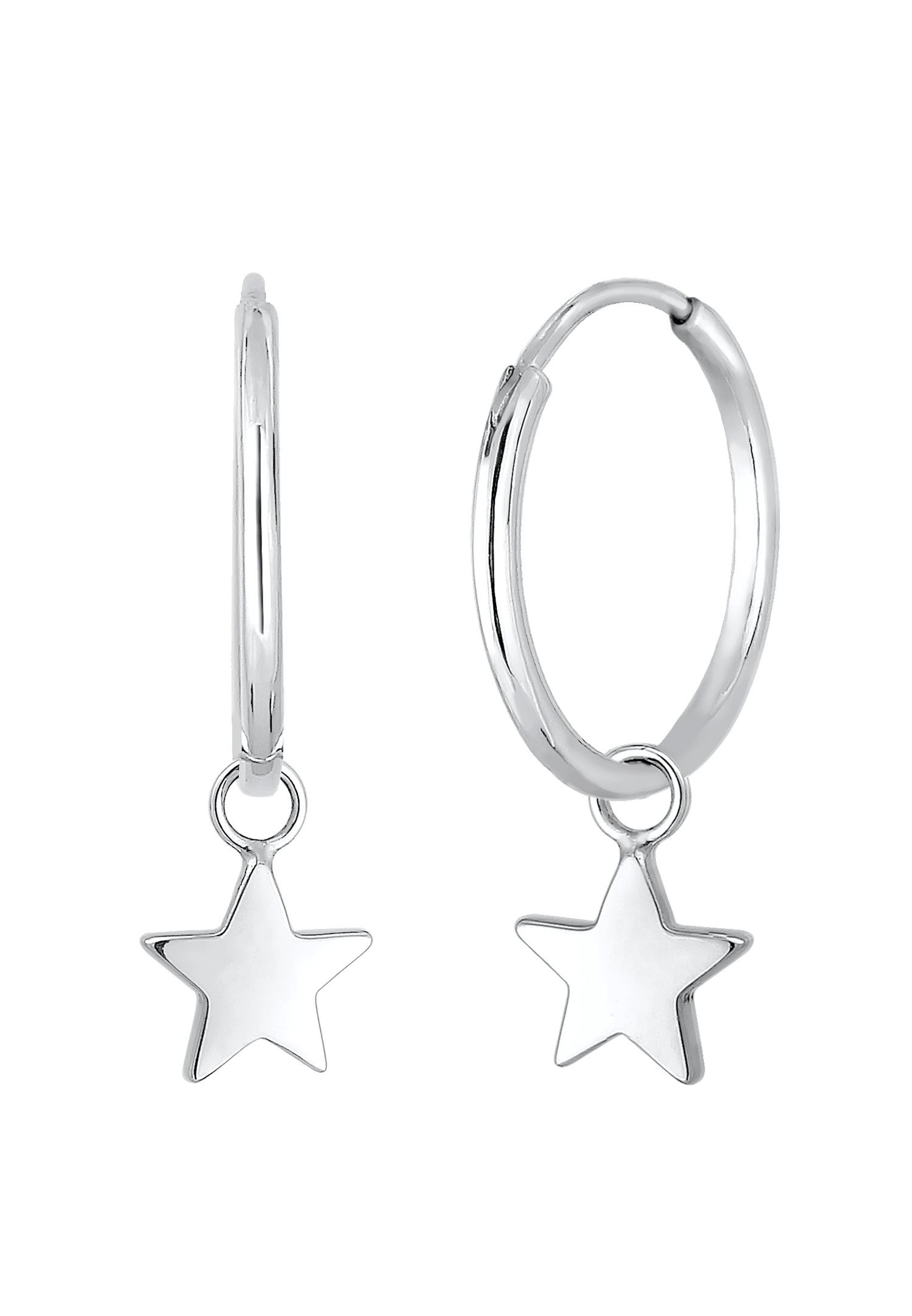 Ciondolo a cerchio giocoso a forma di stella da donna Elli in argento sterling 925