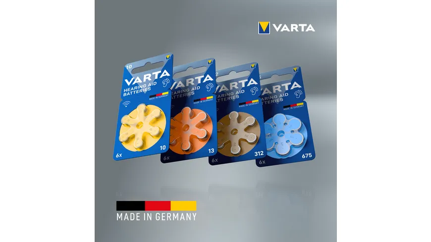 VARTA Hearing Aid Batteries 675 Blister 6er