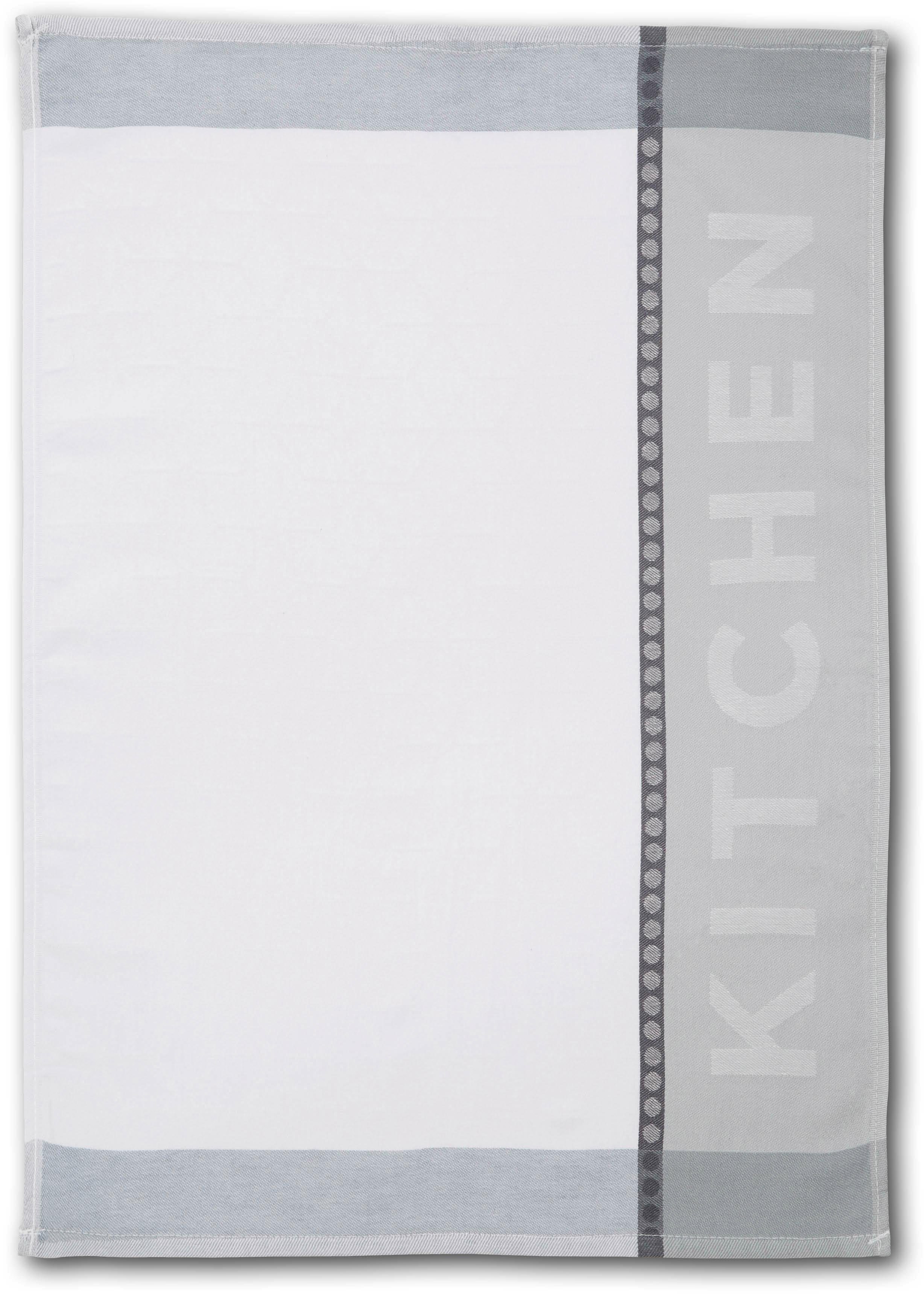 Dyckhoff Geschirrtuch HOME / KITCHEN, (Set, 6-tlg), mit zwei verschiedenen Motiven