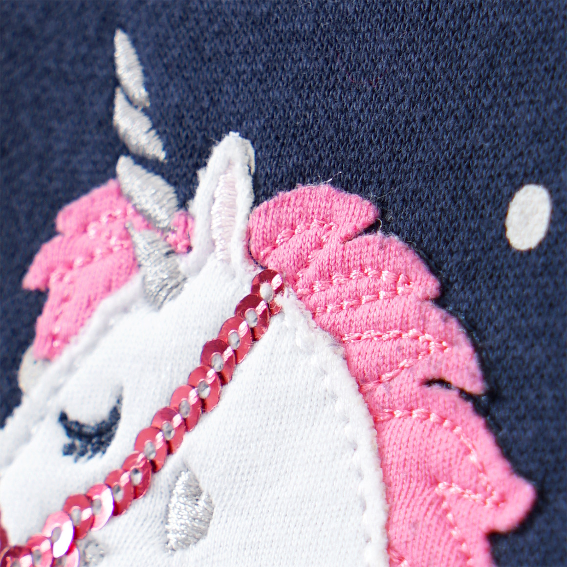 Mädchen Kleid mit Einhorn-Applikation