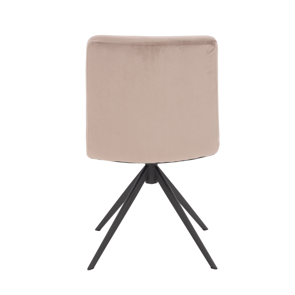 Home Deluxe Esszimmerstuhl drehbar 2er Set NODA – Samt Hellbraun