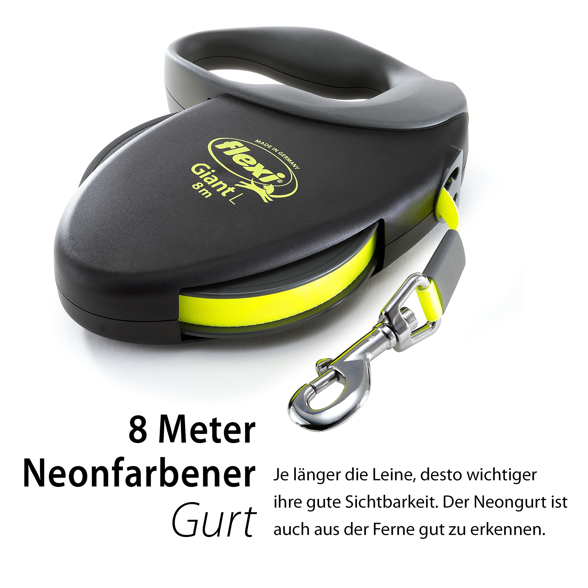 Flexi Hundeleinen Flexi Giant Neon Gurt L