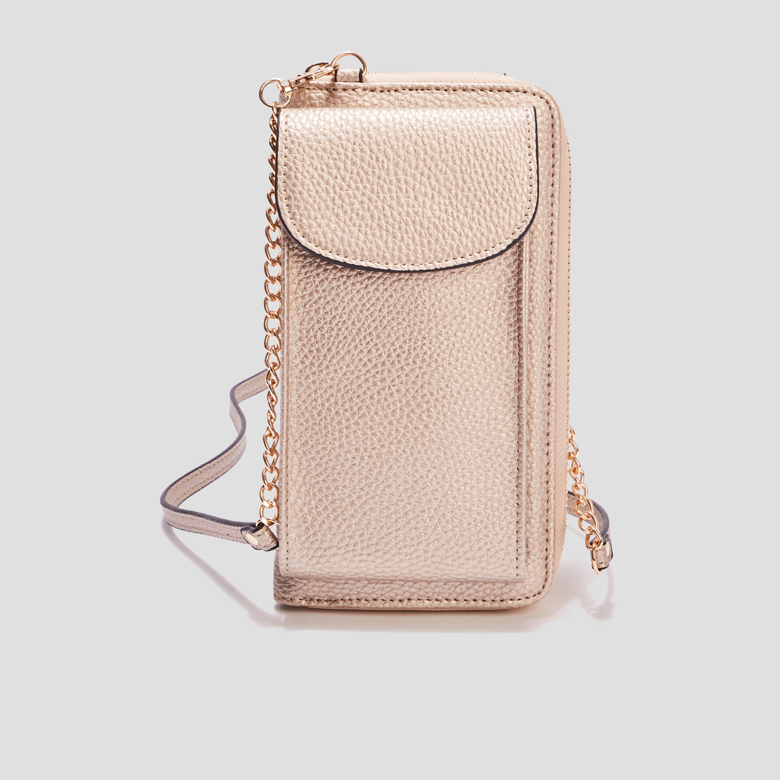 Sac pochette à bandoulière couleur or femme | La Halle