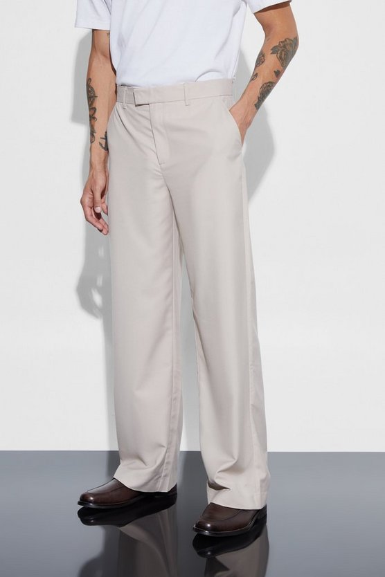 Maßgeschneiderte Hose mit weitem Bein