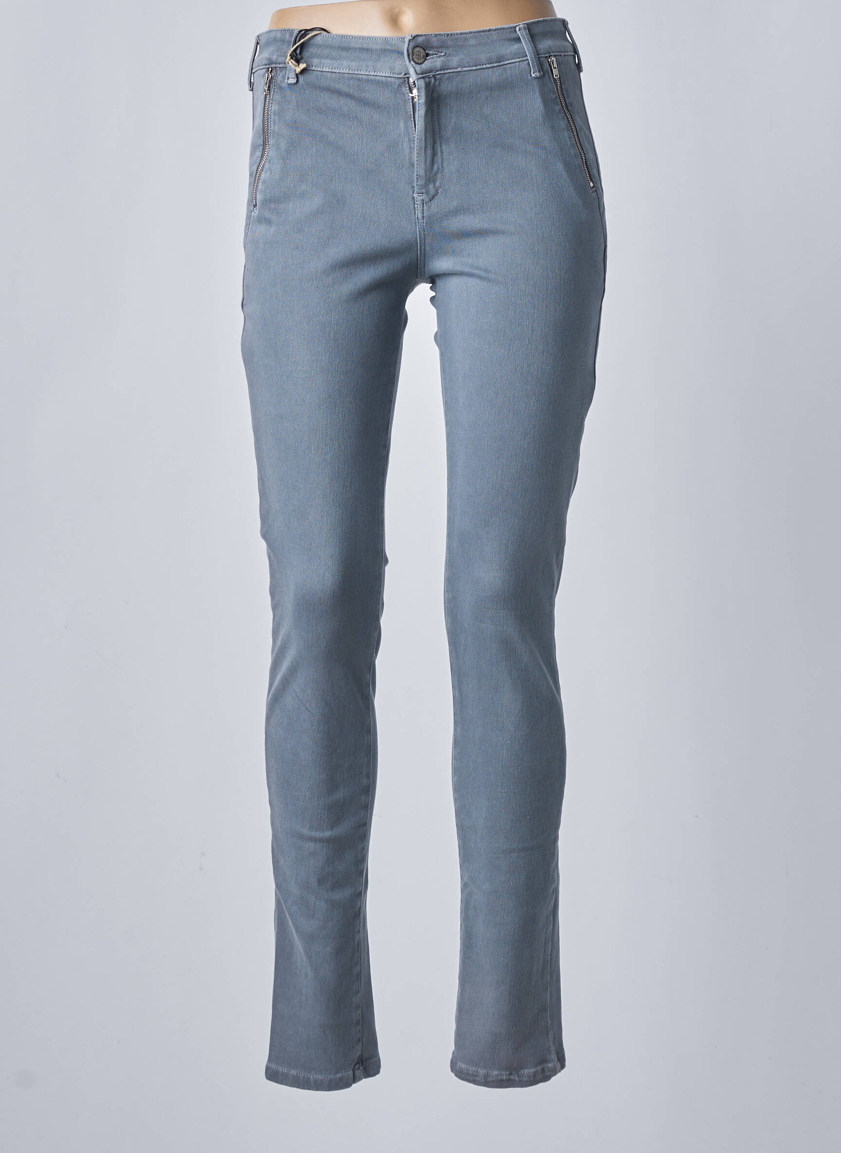 Desgaste Jeans Coupe Slim Femme couleur gris