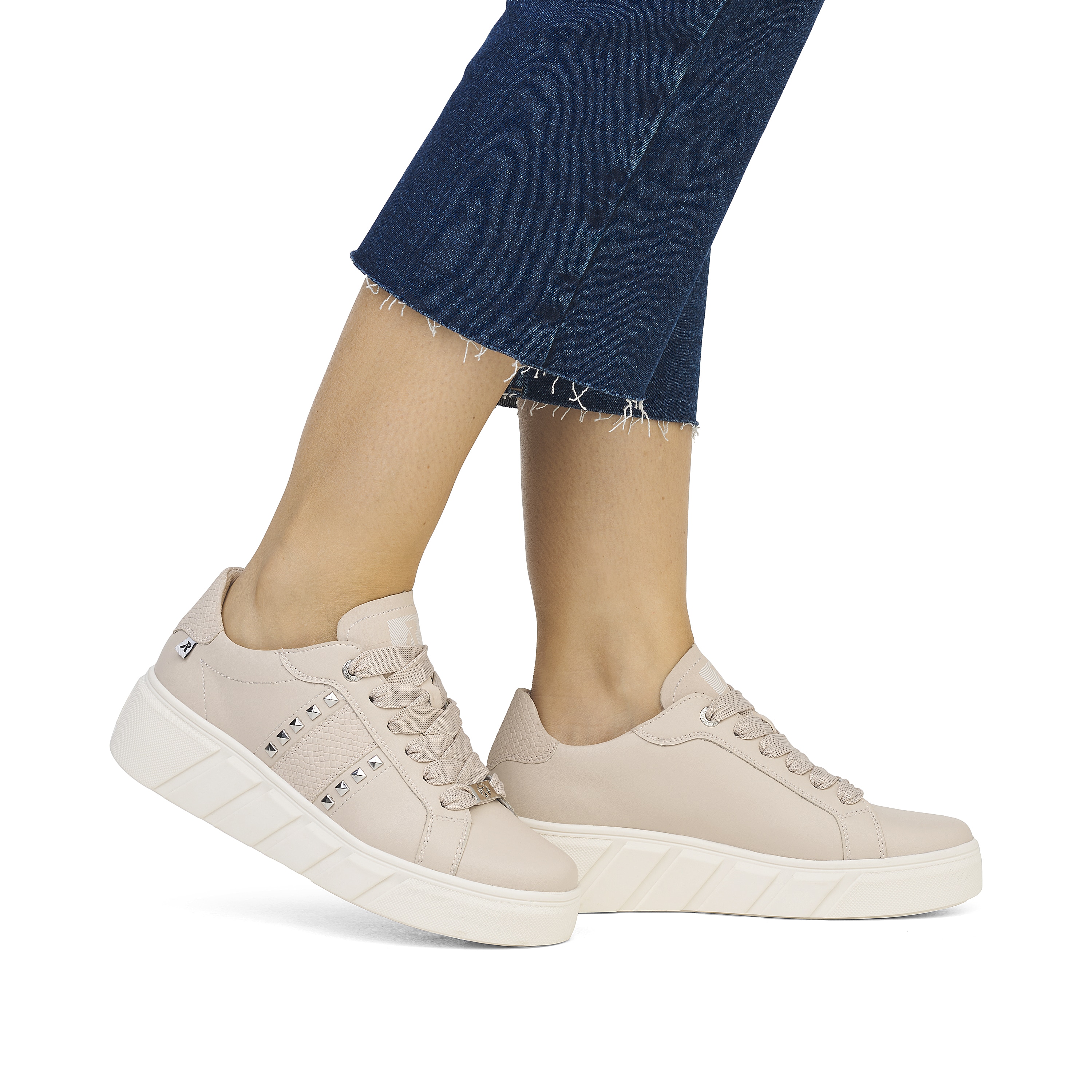 Rieker Damen Sneaker Low champagne