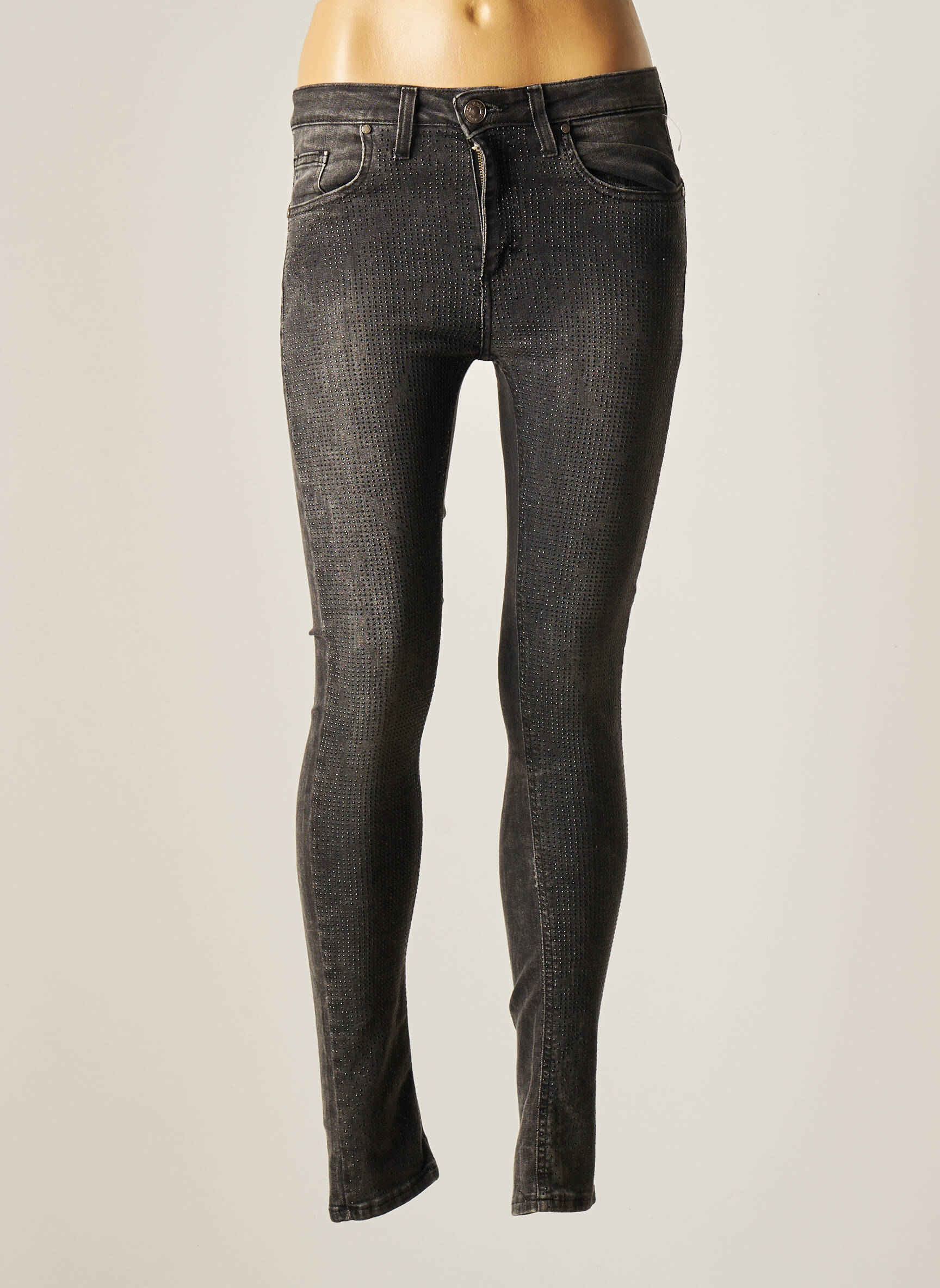 Astrid Black Label Jeans Skinny Femme couleur gris