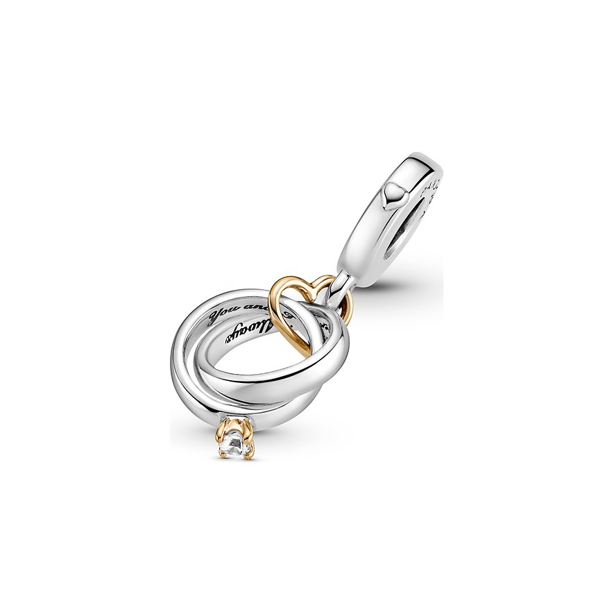 Pandora Charm Moments Zweifarbige Hochzeitsringe