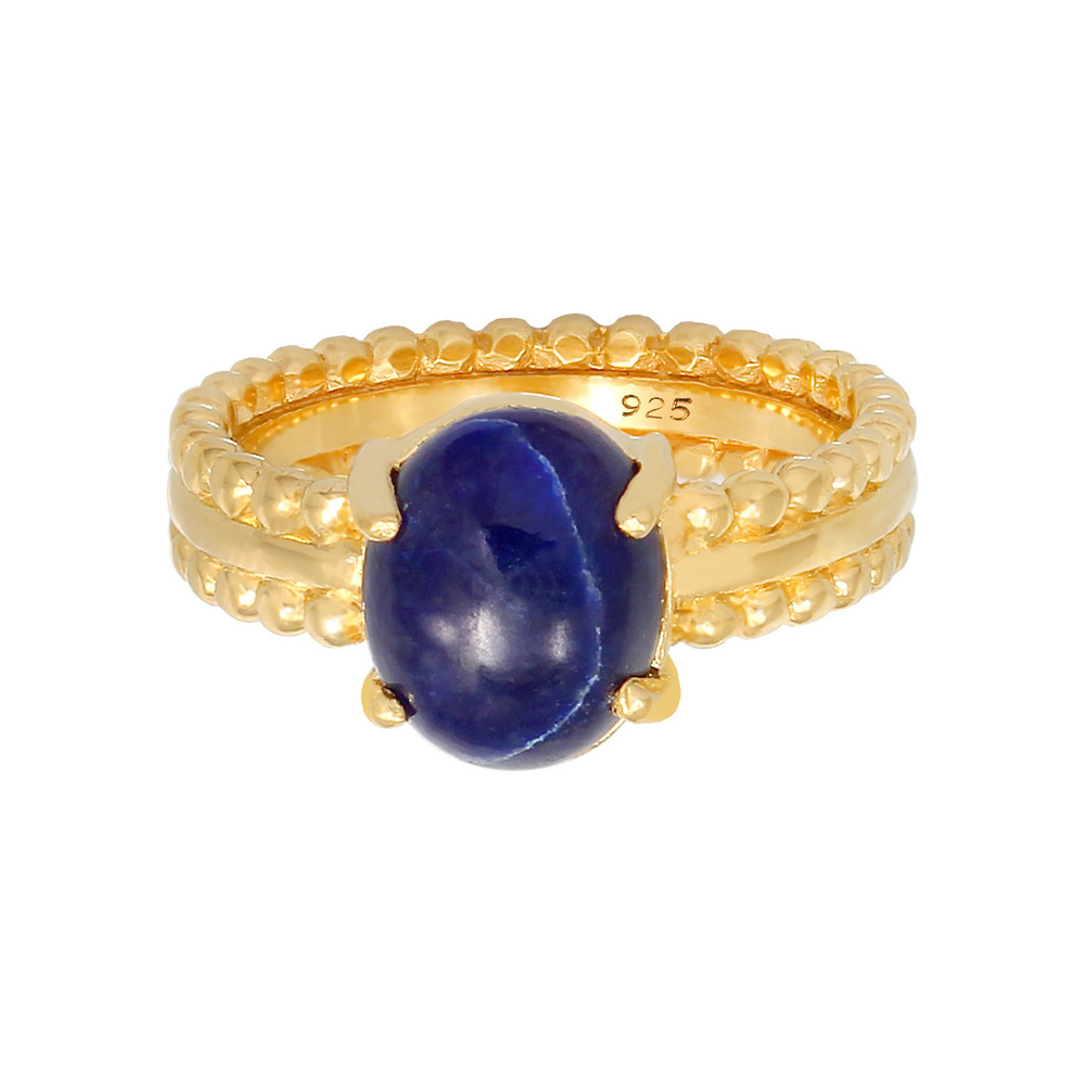 Elli PREMIUM Elli PREMIUM Bague féminin élégant avec pierre Lapis Lazuli en 925/1000 argent ma Bague