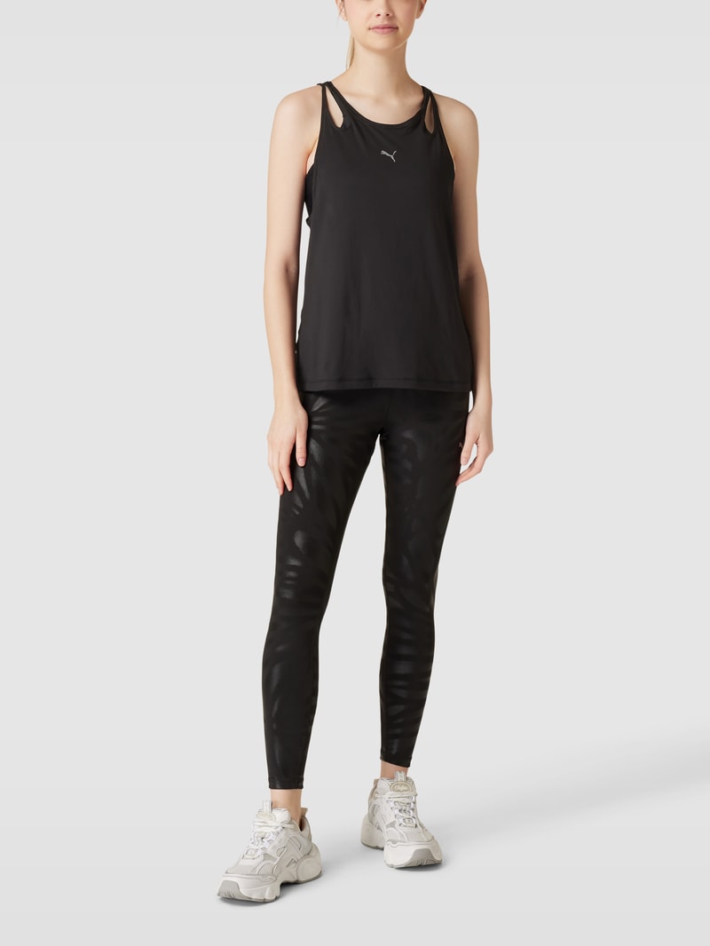 Tanktop mit Label-Detail Modell 'RUN' in schwarz