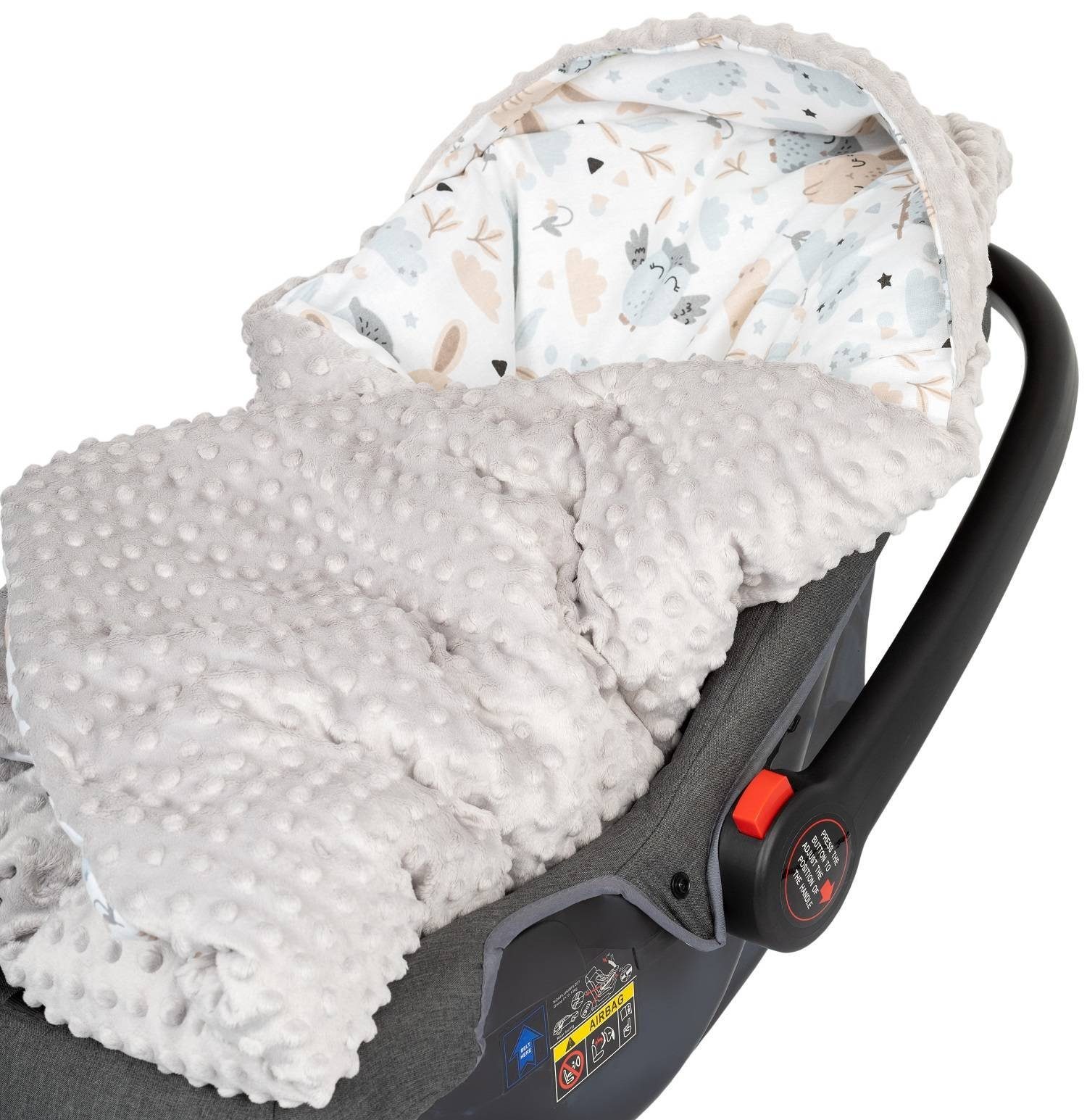 Einschlagdecke Babydecke 90x90 Decke Baby Einschlagdecke Babyschale, Divita-Mode