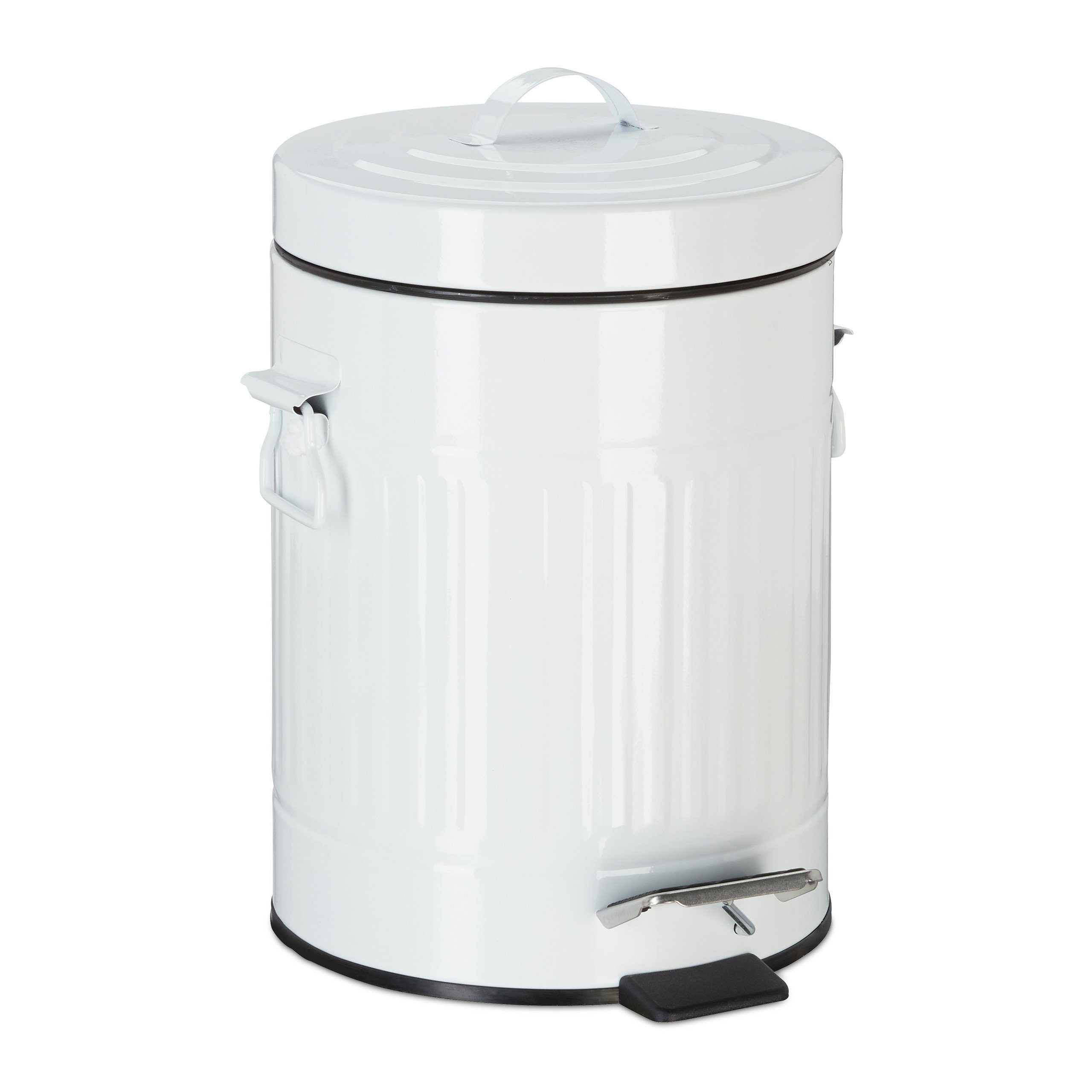 relaxdays Mülleimer Treteimer Vintage, 5 Liter