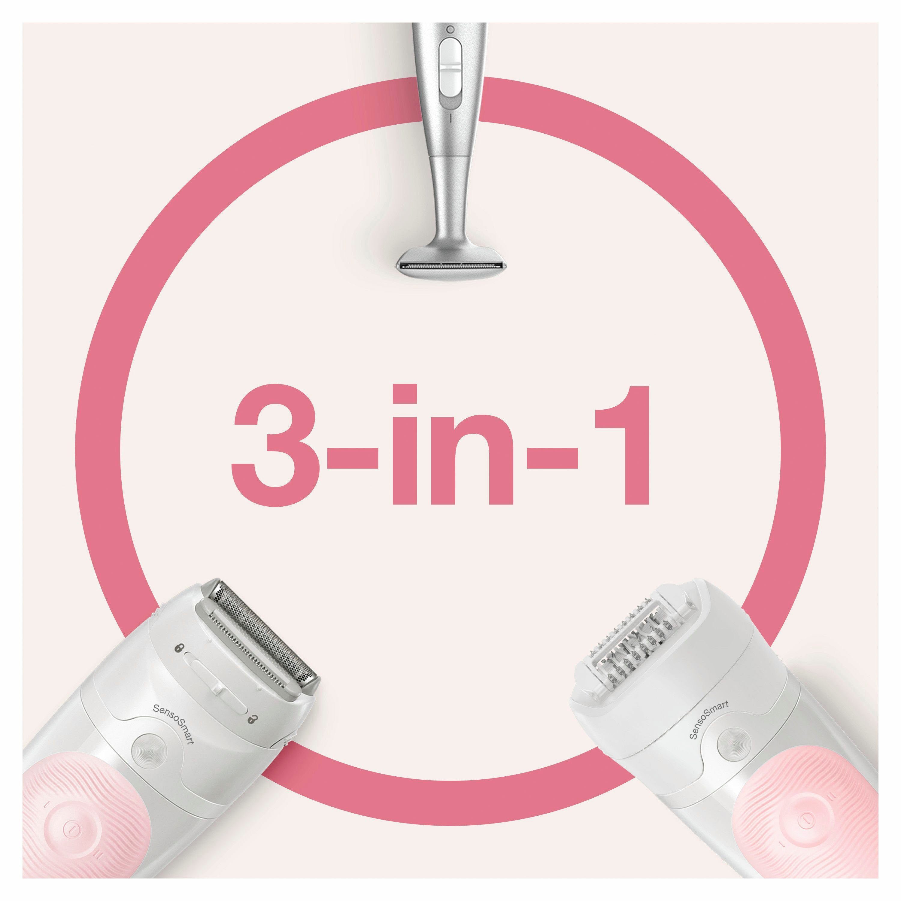 Braun Epilierer Silk-épil 5 5-820, Wet&Dry, Hochfrequenz-Massageaufsatz