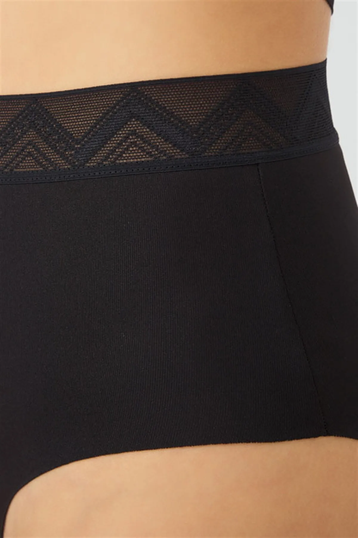 Cottonhill  Basic-Bikini-Höschen mit hoher Taille, lasergeschnitten, 3er-Pack – 3