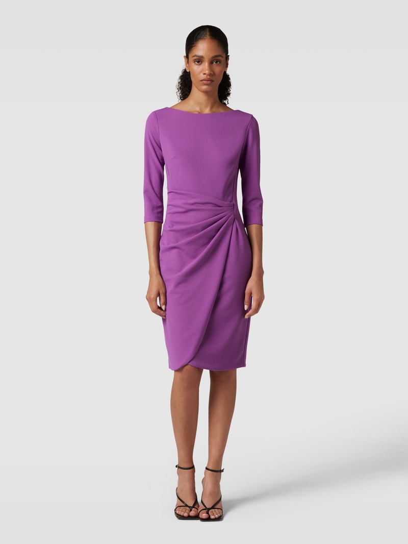 Cocktailkleid in Wickel-Optik in fuchsia