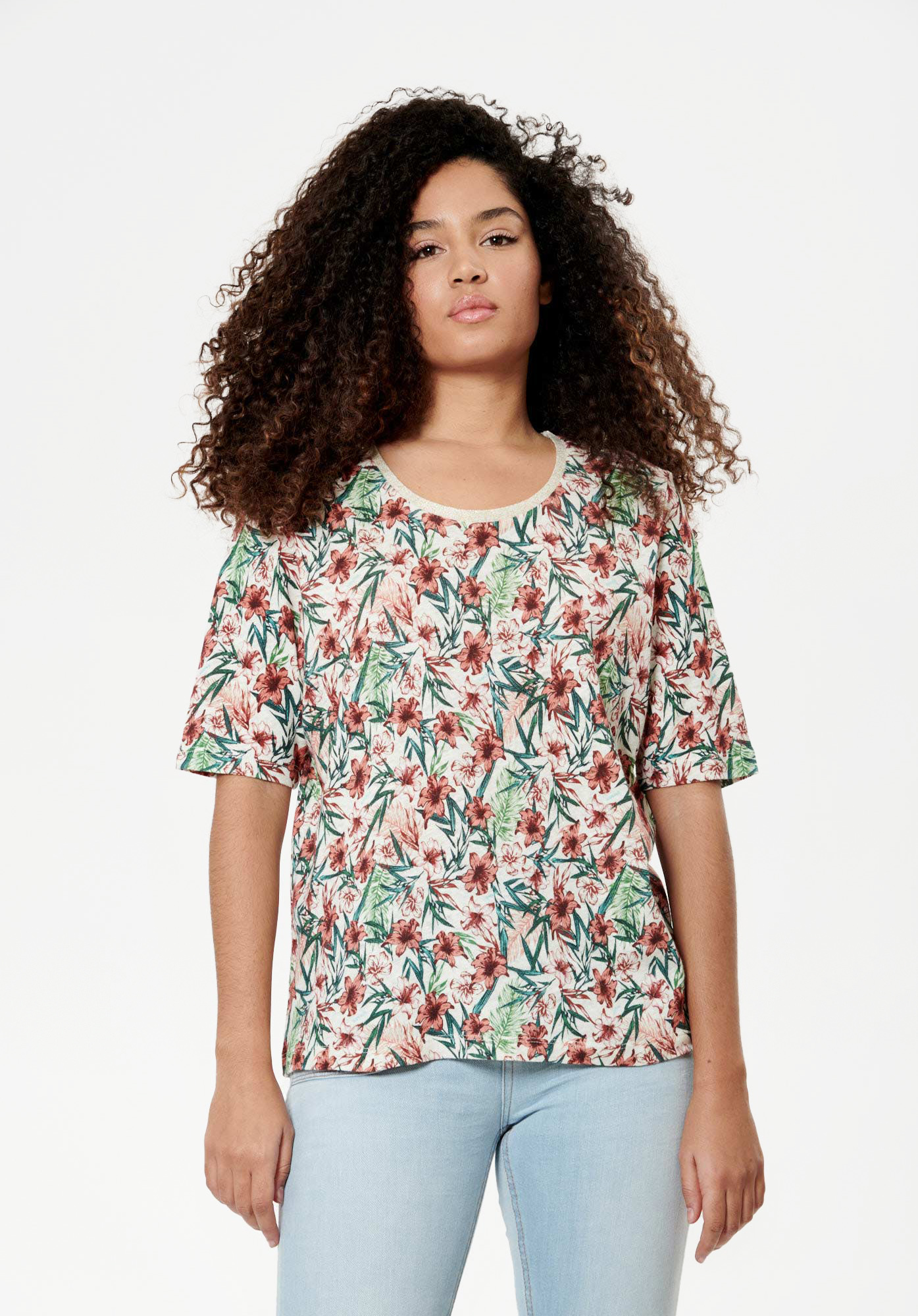 JOKE   T-shirt camouflage rouge Femme