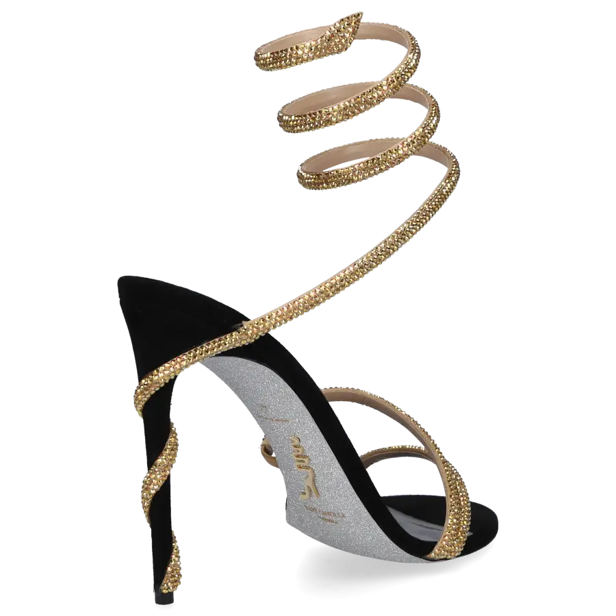 Rene Caovilla - Sandalen MARGOT Veloursleder - schwarz