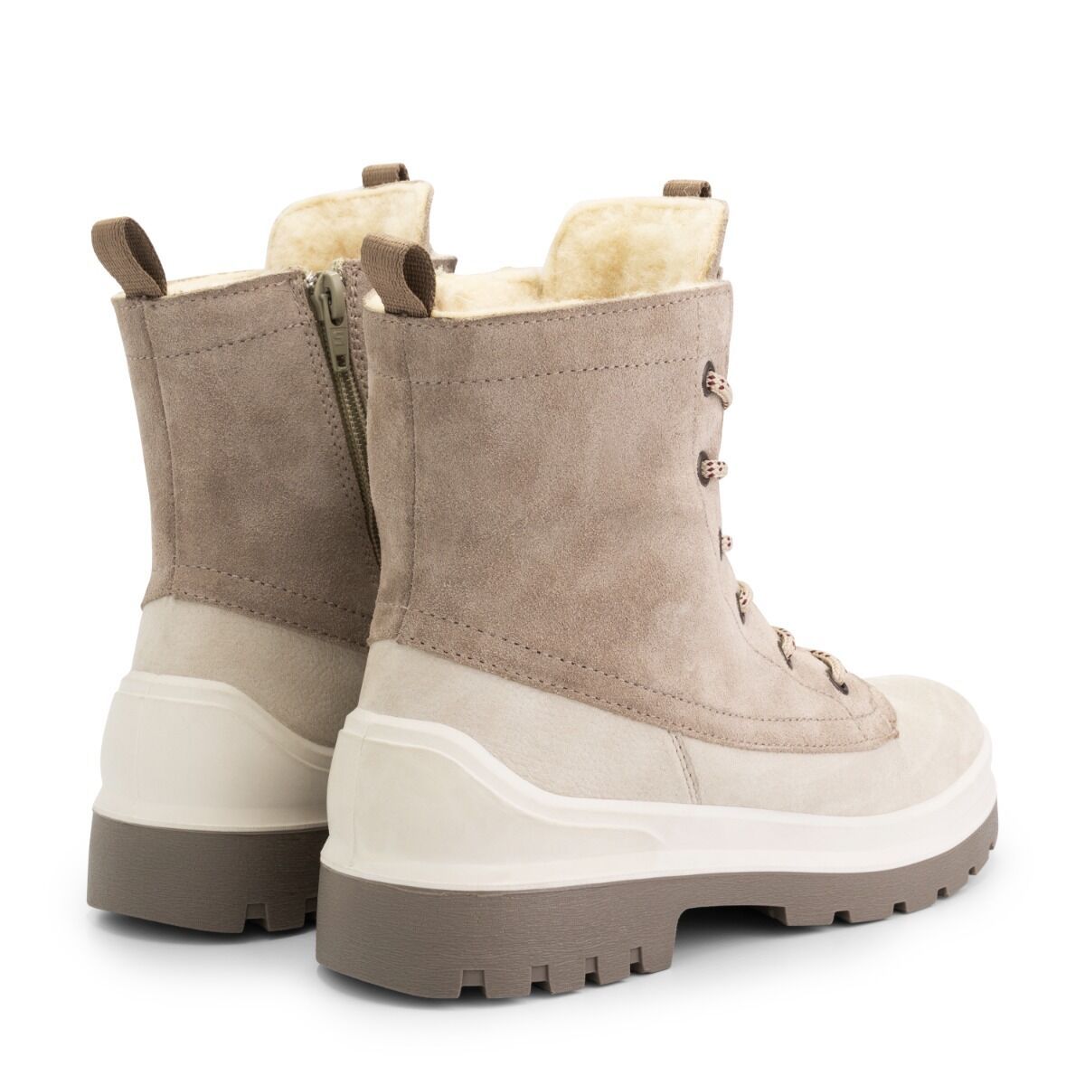 Travelin' Leval sandfarbene Damen Schnürstiefel