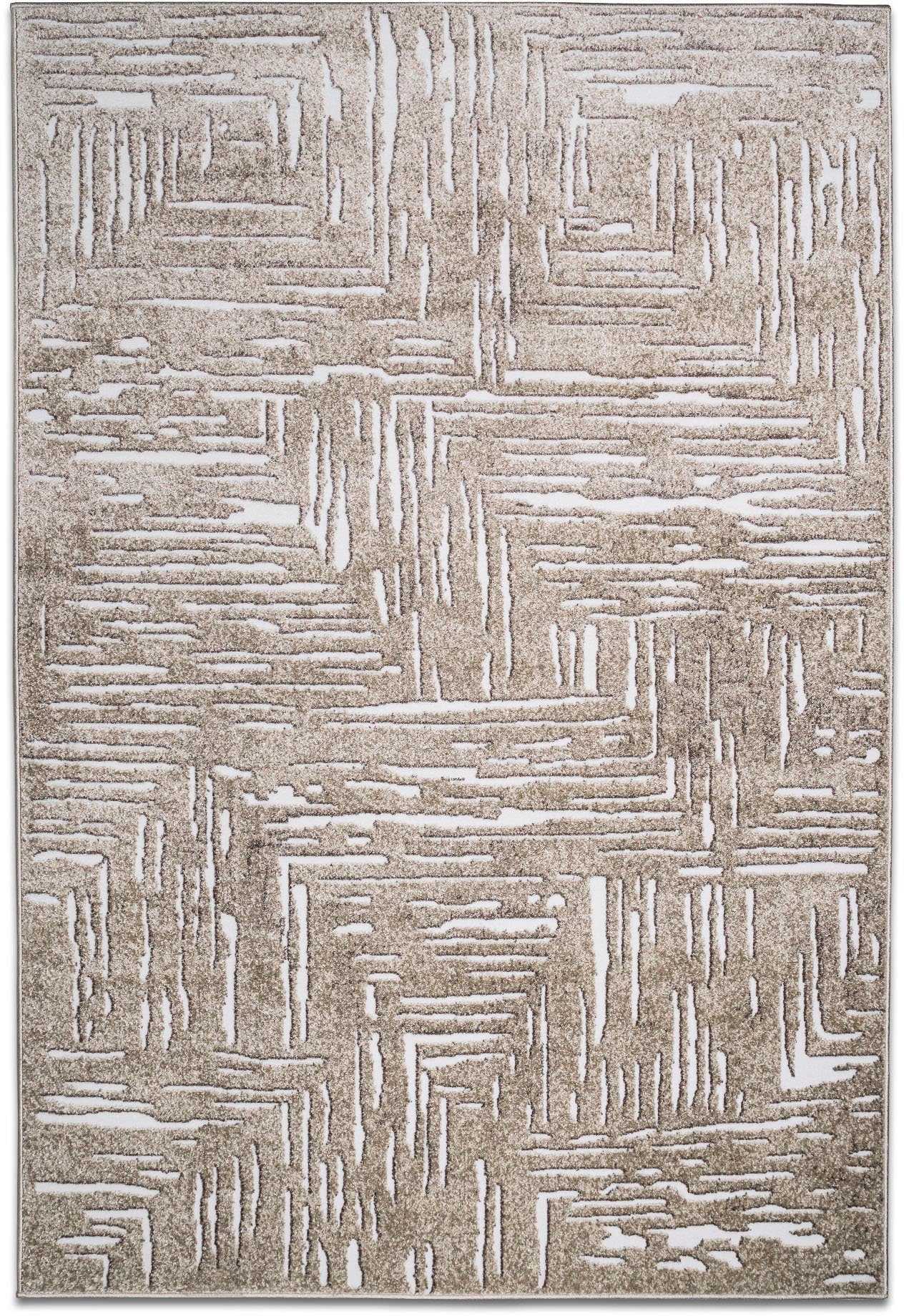 Teppich Navid, my home, rechteckig, Höhe: 9 mm, Kurzflor, Hoch-Tief-Struktur, 3D-Design, modern, pflegeleicht